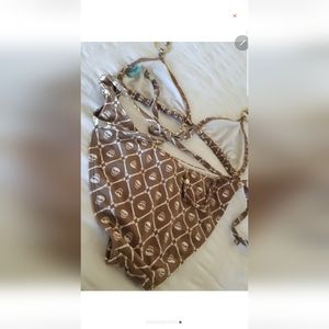 new  Y2K Letarte Maui   bones and skull 2 piece  bikini  large